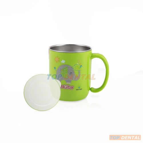 NUBY VASO CON INTERIOR DE ACERO INOXIDABLE Y TAPA