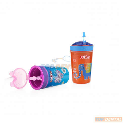NUBY VASO CON SORBETE Y PORTA CEREALES CON TAPA