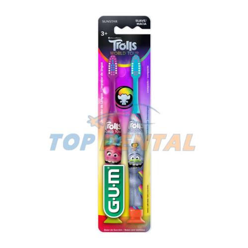 GUM CEPILLO TROLLS +3AÑOS X2 UNIDADES