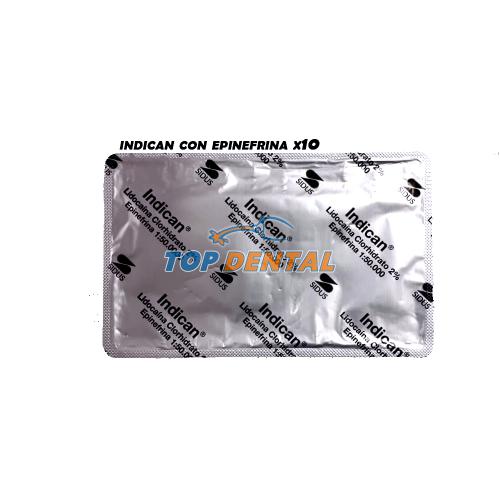 INDICAN CON EPINEFRINA BLISTER X10 UNIDADES