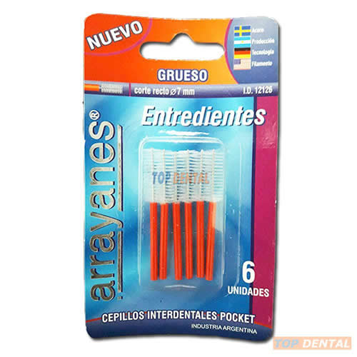 ARRAYANES POCKET ENTRE DIENTES ROJO 7 MM