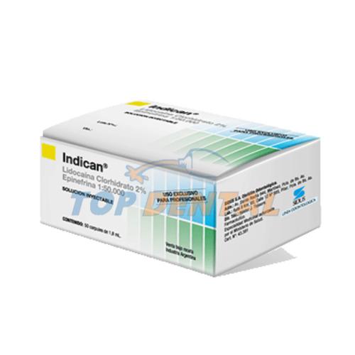 INDICAN CON EPINEFRINA CAJA X50 UNIDADES