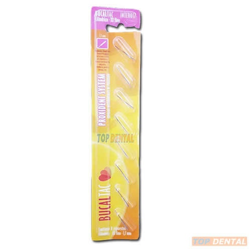 BUCAL TAC REPUESTO INTERDENTAL RECTO 1.7MM X10 UNIDADES