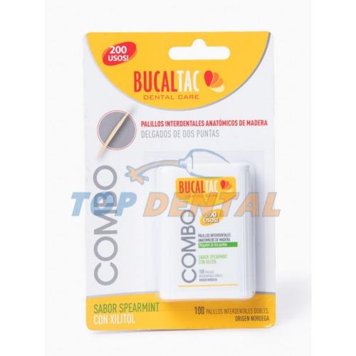 BUCAL TAC COMBO PALILLOS DE MADERA X100 unidades