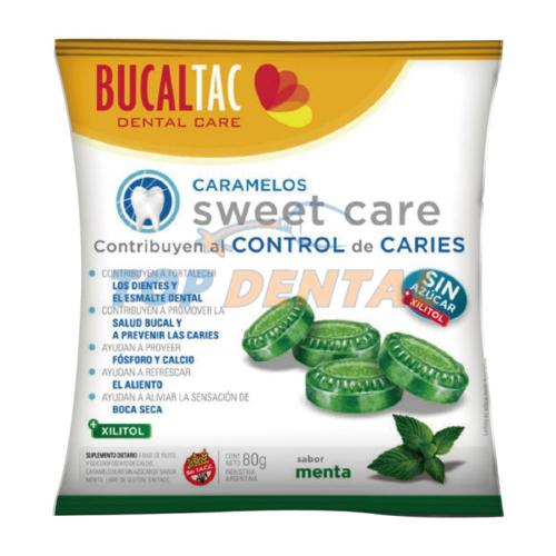 BUCAL TAC SWEET CARE CARAMELOS MENTA X80 grs