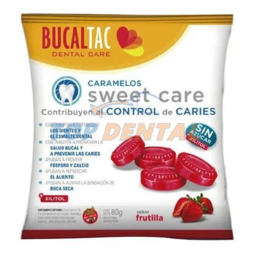 BUCAL TAC SWEET CARE CARAMELOS FRUTILLA X80 grs