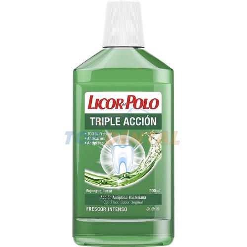 LICOR DEL POLO ENJUAGUE BUCAL TRIPLE ACCION X500 ml
